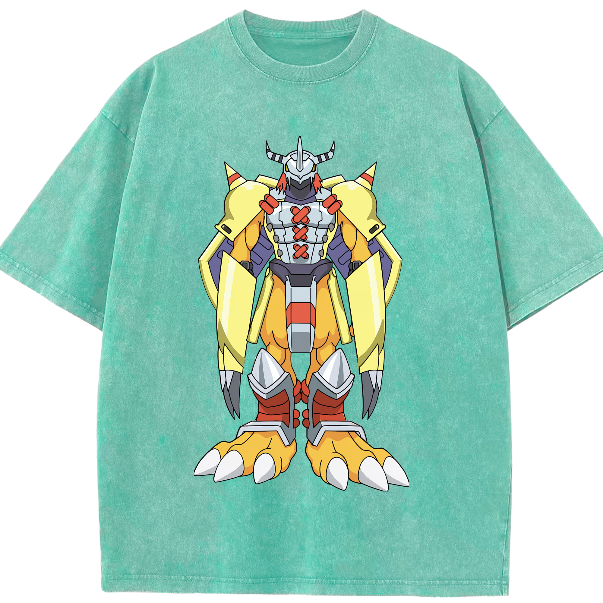 （画像用） Digimon デジタルモンスター/デジモン 綿100% ヴィンテージ風 半袖Tシャツ（フロントプリント）